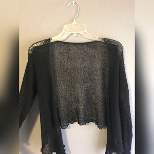 Black knit cardigan